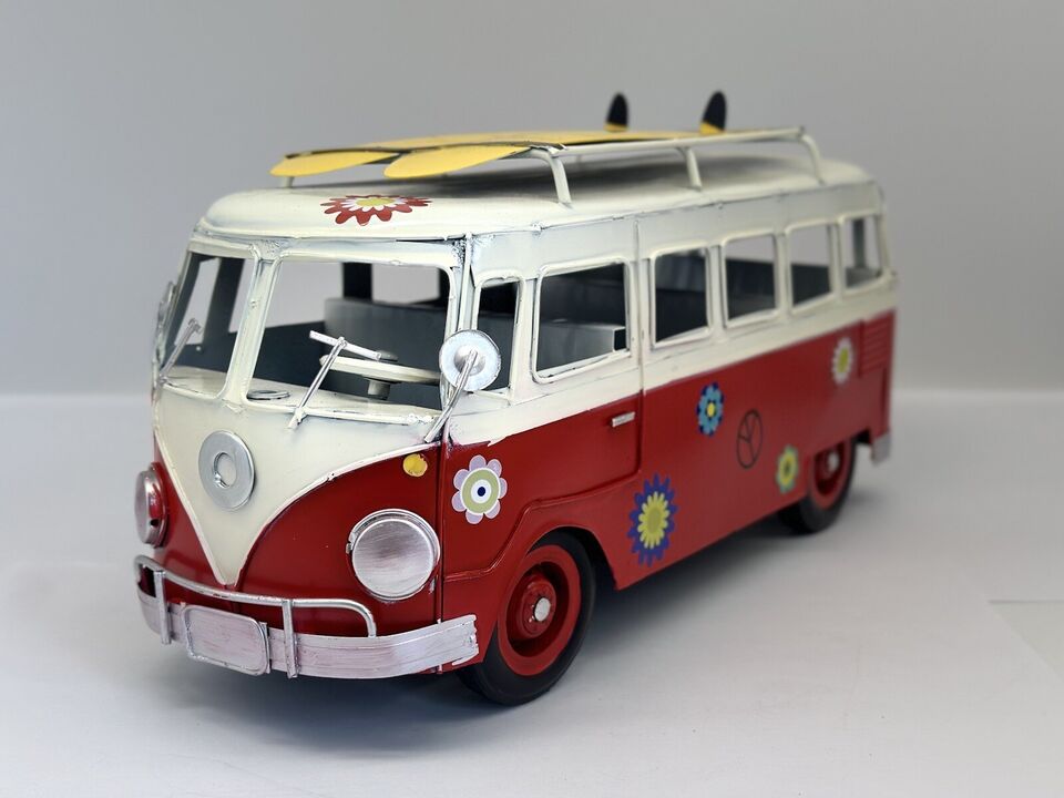Vintage Metal Hand Made Bus Model Red Gift. 28cm*14cm*10cm