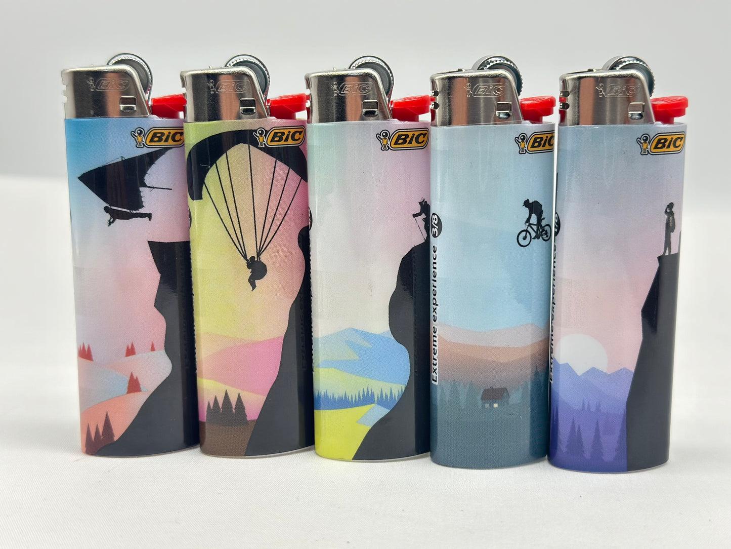 1 X Large BIC Lighter Multicoloured. Designs Selected Randomly