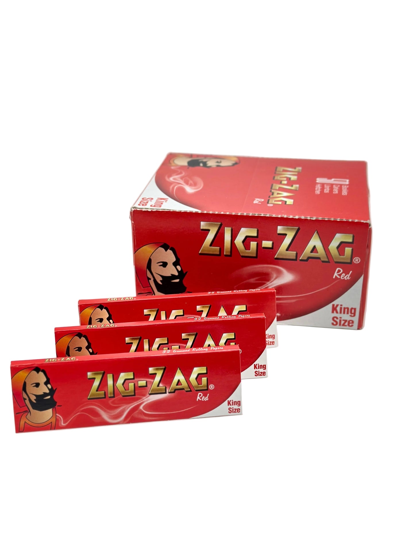 5 X booklets Zig-Zag King Size Red  Cigarette Rolling Papers. Total of 5 Booklets