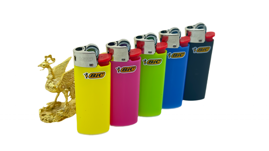 1 X Mini BIC Lighter. Colours Selected Randomly