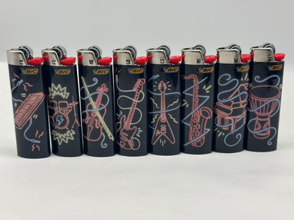 1 X Large BIC Lighter Multicoloured. Designs Selected Randomly