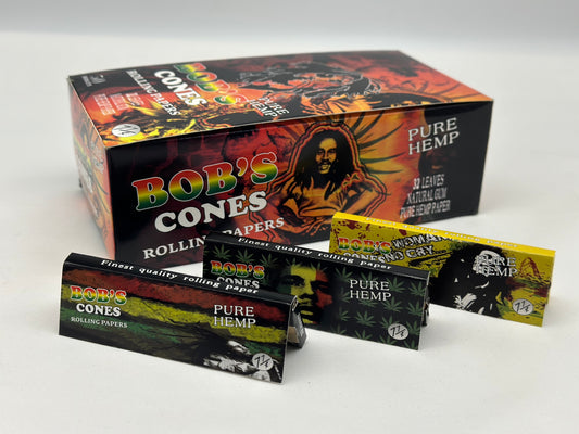 3 X booklets Bob Marley Pure Hemp Cigarette Rolling Papers. Total 3 Booklets