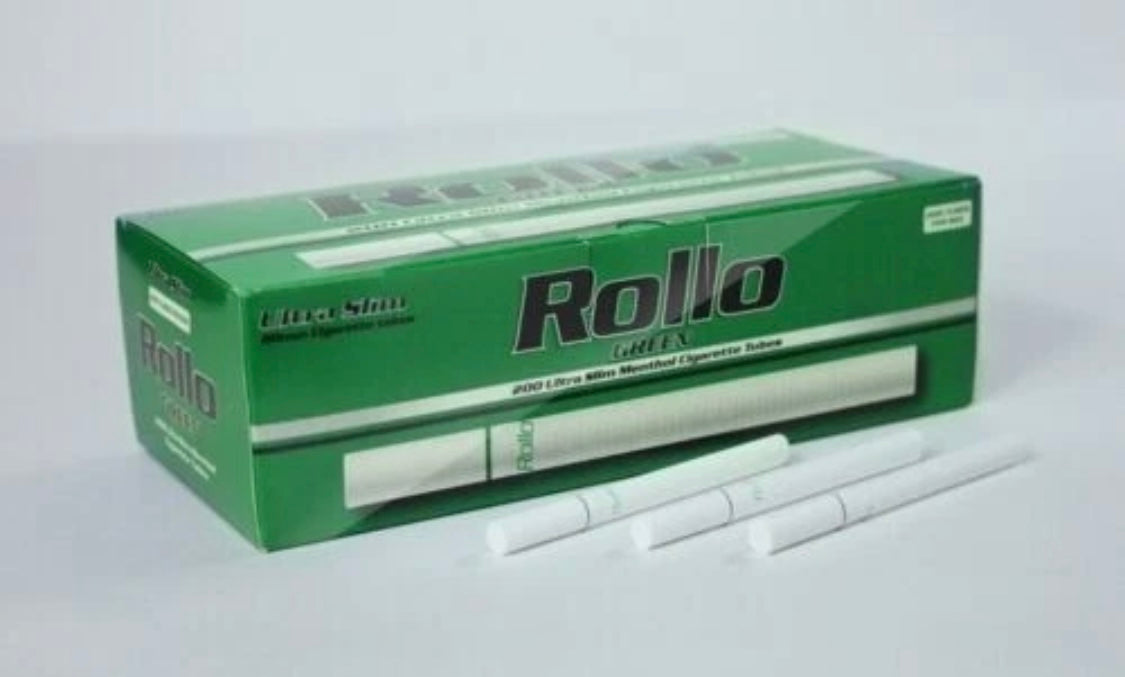 Ultra Slim 20mm. 200 X Rollo Empty Tubes Menthol