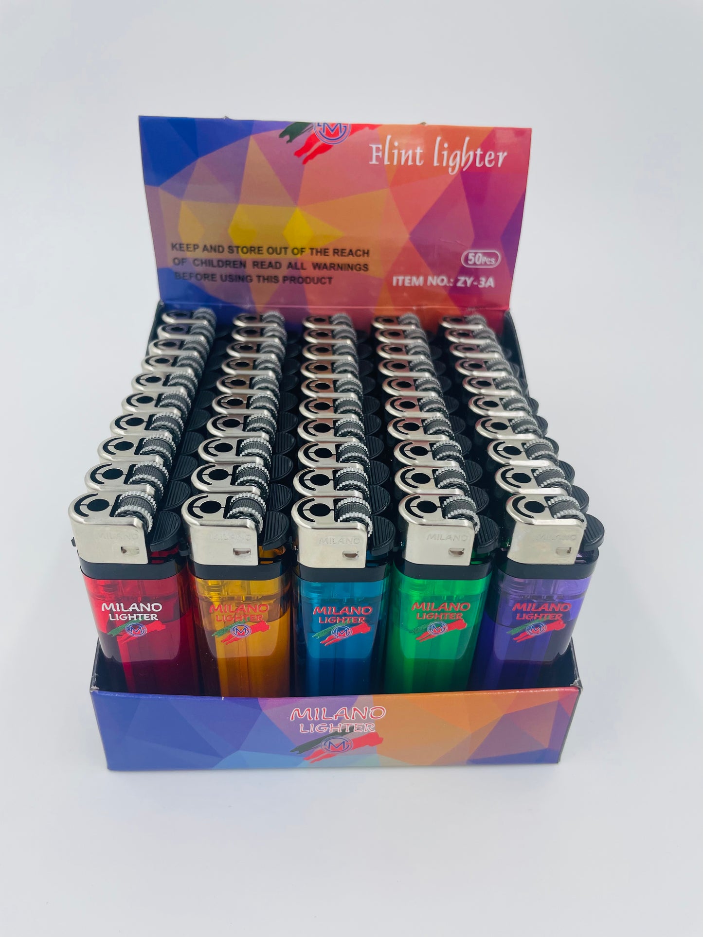 50 x Flint Lighters Not Refillable One Full Pack